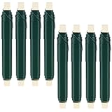 ACOMTUO 8 Stück Bindedraht Grün für Adventskranz Novatool, Stabiler Blumendraht 0,65 mm, Blumenwickeldraht-Set, Bindedraht auf Holzstab Gewickelt, zur Befestigung von Blumen und Pflanzen, Basteldraht