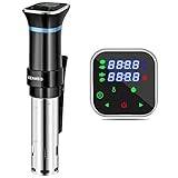 KEAWEO Sous Vide, 1100W Sous-Vide Garer Stick Präzisionskocher Immersion Tauchzikulator Präzisionskochtopf, 25℃-95℃ Temperaturbereich (±0,1 °C) Digital Timer, LCD Touch-Display, Ultraleise, Edelstahl