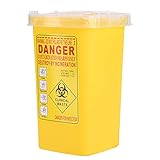 Kanülenabwurfbehälter, Kunststoff Nadel Container, Entsorgung 1L Größe Sharps Container, Yellow