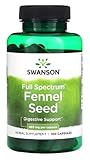 Swanson - Full Spectrum Fennel Seed 480 mg | Verdauungsunterstützung und Wohlbefinden - 100 Kapseln