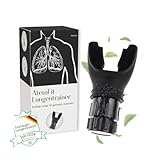 Makya – AtemFit Lungentrainer & Breathing Trainer – Schwarz – Atemübungsgerät zur Lungenreinigung & Regeneration – Perfekt für Raucher & Ex-Raucher – Anpassbarer Widerstand – Starke & gesunde Lunge