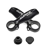 2PCS Fahrradlenker Hörner Fahrradhörnergriffe - Lenkerhörnchen Fahrrad Mountain Bike MTB Lenker, Ende Aluminiumlegierung Sicherheit Griffe 22,2 mm, Schwarz