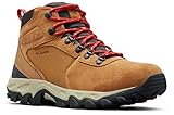 Columbia Newton Ridge Plus II Suede WP wasserdichte Wanderstiefel für Herren, Braun (Elk x Mountain Red), 45 EU