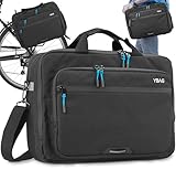 YBAG Commuter - Nachhaltige Fahrradtasche Laptop - Gepäckträgertasche für Büro mit 4 Fächer | Innentaschen | Flaschennetz | Regenschutz | Reflektoren