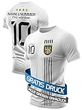 DE FANSHOP Deutschland Trikot Kinder Erwachsener Fußball Trikot Personalisiert Fussball Sportshirt Herren/Junge Geschenk für Nationalmannschaft Fans