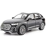 TGRCM-CZ Kompatibel mit 1:24 Maßstab Audi Q5 SUV Modellauto, Zinklegierung, Rückzieh-Spielzeugauto mit Sound und Licht, für Kinder, Jungen, Mädchen, Geschenk (schwarz)