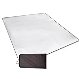 Fuzayylu Aluminium Isomatte Camping 200x100cm, Camping Bodenmatte aus Aluminiumfolie, Faltbare Aluminium Camping Schlafmatte, Isolierende Schaumstoffmatte für Zelt, Reflektierende Matte