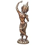 Kartique Tibetisch-buddhistische Maya Devi Mutter des Shakyamuni-Buddha-Idols, groß, Messing, antikes Finish, Statue für Wohnzimmer, Tisch, Vastu, bronzefarben, Höhe 50,8 cm