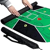 Pokermatte Pokertischplatte, 120 X 60 Cm Pokertischauflage, 6–8 Spieler, Faltbare Pokertischplatte Mit Tragetasche, Tragbarer Pokertisch Pokerteppich Für Pokerspiele, Poker Matte