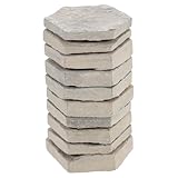 WEKAMOS 10 Stück Bodenfliesen mit Gelbem Schildkrötenstege zum Sonnenbaden Natürliche Felsscheiben für Reptilien Terrarium Aquarium Deko Versteck für Kampffische und Garnelen Praktische Abdeckung