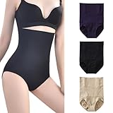 Bauchkontrolle Tanga Shapewear für Frauen, Shapewear Tanga, Bauchkontrolle, hohe Taille Shapewear, 3 Stück-B, XS-S