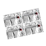 Fazvncv Wein-Flüssigkeitstasche mit 2 l Fassungsvermögen, leicht und tragbar, Weinspender für Campingpartys und Veranstaltungen im Freien, Rotwein, Aluminiumfolie