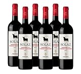 Osborne Solaz Tempranillo & Cabernet Sauvignon Trocken (6 x 0,75l) - Fruchtiger Rotwein aus der spanischen Wein-Region Tierra de Castilla