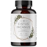 Cistus Incanus Kapseln 180 Stück mit Vitamin C aus Acerola | Polyphenole hochdosiert | Zistrose Kapseln mit 800mg pro Tagesdosis | Made in Germany