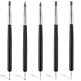 Prasacco 5 Stück Modellierwerkzeug, Modellierung Töpferwerkzeug Polymer Ton Werkzeug Weiche Gummispitze Modellierstift Ton Schnitzwerkzeug Set Clay Shaper Modellier für Keramik Skulptur Malerei