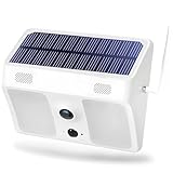 Solar Flutlicht Überwachungskamera Wireless WiFi Dual Strahler Infrarot Bewegungsmelder IP65 Wasserdicht