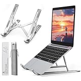 AiTodos® Laptop Ständer, Aluminiumlegierung, Laptop Ständer 6 Gänge Anpassen, Leicht, rutschfest, Faltbarer Tragbarer, Laptopständer - Einfache Wärmeableitung