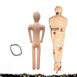 Leichen-Halloween-Dekorationen – Halloween-aufblasbare Leiche – gruselige, realistische lebensgroße blutige Puppe für Festival, Party, Friedhof, Einrichtung, Garten, Geheimraum