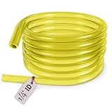 Kraftstoffleitungsschlauch, 0,6 cm ID x 0,95 cm Außendurchmesser, Ersatz-Gasschlauch für kleine Motoren, Kettensägen, Gebläse, Rasentrimmer, Rasenmäher, Elektrowerkzeuge und Generatoren (1 m, gelb)