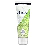 Durex Naturals Extra Sensitiv Gleitgel – 100% natürliches Gleitmittel mit Aloe Vera Extrakt – Dermatologisch getestet & pH-freundlich – 100 ml