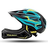 EULANT Fahrradhelm mit Kinnschutz für Jugendliche,Kinder Fullface Helm,BMX helme Jungen,Downhill Helm Mädchen,MTB Integralhelm Con EIN-Knopf-Entfernen Kinnschutz & Hinterer Einsteller