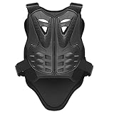 PELLOR Rennsport Weste Wirbelsäule Brustpanzer Schutzausrüstung Radfahren Motorrad WesteSkifahren Reiten Skateboarding Brust Rücken Beschützer Anti-Fall Gear, Schwarz, S