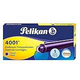 Pelikan 310664 Tintenpatronen 4001 Violett, Etui mit 5 Großraum-Patronen