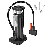 Fahrrad-Luftpumpe – Fußpumpe aus Aluminiumlegierung mit Manometer | tragbare Reifenpumpe für Fahrräder, Motorräder, Basketball, Volleyball, Ballon, rutschfeste Bodenpumpe
