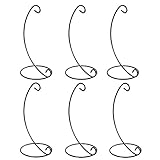 Tincogo Ornament-Display-Ständer, Eisen hängend Stehen Rack Halter für Glas Globe Air Anlage Terrarium hängen Schwarz