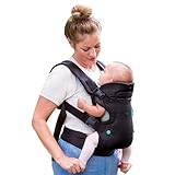 Infantino Flip 4-in-1 Trage mit waschbarem Lätzchen – Ergonomisch, umwandelbar, mit dem Gesicht nach innen und außen, Vorder- und Rückentrage für Neugeborene und ältere Babys 3,6-14,5 kg