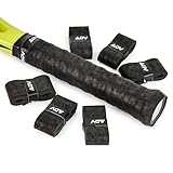 ADV FeltTac Dry Tennis Overgrip – Tennisschläger-Griffband, das trocken bleibt und Schweiß mit samtigem Komfort absorbiert, Overgrip für Tennisschläger – 12er-Pack oder 30er-Pack (6er-Pack, Schwarz)