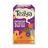 Teaya – Entdeckerbox - Biotee Mixpack mit 3 exklusive Sorten – Madagaskar, Mexiko & Indien - Vegan & Glutenfrei - Kräuter- & Früchtetees (5 x 20 Filterbeutel)