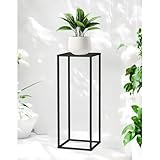 DanDiBo Pflanzenständer Metall Schwarz Eckig 80 cm 96588 Beistelltisch Hoch Blumenhocker Blumenständer Design Modern