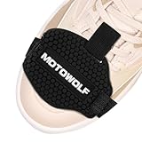 EUIOOVM Motorrad Schuhschutz, Gear Shifter Schaltschutz Pad mit Einstellbarem Elastischem Band, Gummi Motorrad Schuhe Rutschfest & Anti-Fall