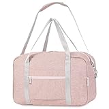 Narwey für Ryanair Handgepäck 40x20x25 & Handgepäck Tasche für Flugzeug Faltbare Reisetasche Damen Weekender Damen Handgepäck Koffer 20L(Rosa)