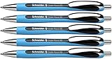 Schneider 132501 Slider Rave XB Kugelschreiber (Strichstärke: XB, dokumentenechte Mine, Made in Germany) 5 Stück, Schreibfarbe: schwarz