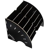 jojofuny Schwarzer Stapelbarer Holz Dateiablage Organizer mit Mehrschichtigem Dokumentenfach Stabiler Multifunktionaler Aktenhalter für Büro Schule und Zuhause