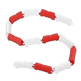 Greensen 50pcs RC Race Barriere, Tragsichere Straßensperren für RC-Autodriften, Flexible und Veränderliche Straßenbarrieren für Fernbedienungspfusspuren, Rote und Weiße Zaunstraßensperre