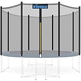 KIDUKU Trampolin Ersatznetz Sicherheitsnetz Trampolinersatznetz Ø 244 305 366 427 cm (305 cm - 8 Stangen)