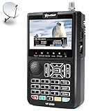 VF6900 DVB-S/S2 Satelliten Finder H.265 (8 Bit), Sat Messgerät mit Bild, Satfinder mit Satellitenerkennung 3,5-Zoll-HD-LCD-Bildschirm mit Spektrum/Scr/Dcss