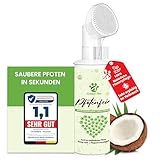 Testnote Sehr gut - Pfotenreiniger für Hunde & Katzen - Gegen Matsch, Schnee, Eis 100% Natürlicher Pfotenschaum reinigt & pflegt - Hundepfoten reiniger ohne Wasser - Hundezubehör & Hundepflege 200 ml