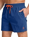 Atforna Badehose für Herren Badeshorts Kurz Schwimmhose Schnelltrocknend Sporthose Elastisch Boardshorts mit Meshfutter Kobaltblau XL