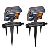 2 Stück Viereckregner 16 Löcher mit Bodennadel 90 M² Rasensprenger Viereckregner Fächerspray Einstellbarer Wasserdurchfluss Rasensprinkler von Pflanzen in Gärten Rasenflächen Gemüsegärten (2pcs)
