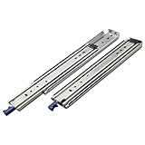 Schwerlastauszug Kugellager Schubladenschienen Vollauszug mit Schloss Seitenmontage Teleskopauszug Belastbar bis 200 KG 1 Paar(40 cm)