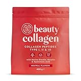 Collagen Pulver + Keratin + Hyaluronsäure [400g] | Premium Kollagen Hydrolysat | Peptide Typ 1, 2 und 3 | Hochdosiert Kollagenpulver | Geschmacksneutral | in Deutschland hergestellt | Alpha Foods