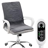 Sitzheizung BüRostuhl, Beheizbares Sitzkissen, 45x90cm Integriertes Beheiztes Stuhlkissen, Beheiztes Sitzkissen, Heizung Sitzpolsterlehne mit 8 Heizmodi und Zeitgesteuerte für Bürostühle, Zuhause