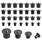 32 Stück Holzdübel,Dübelhilfe für präzise Lochmarkierung,32-teiliges Set mit schwarzen Rundholzdübeln,ideal für Möbelmontage,Holzarbeiten und DIY-Projekte,6/8/10/12 mm für Holzarbeiten Bohrwerkzeuge