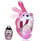 Vollgesichts-Schnorchelmaske für Kinder im Alter von 4–16 Jahren, 180 Grad Panoramablick, Schnorchel-Set, Anti-Beschlag, Anti-Leck, faltbare Trocken-Top-Schnorchelausrüstung für Kinder