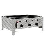 BBQ-Toro Edelstahl Gastrobräter | 3-flammig | (B) 64 x (T) 52 x (H) 27 cm | Gastrogasgrill, Wurstbrater, Tisch grill | Gastrogrill, Tischgasgrill, Gastischgrill, Gas-Gastrobräter, Bräter Edelstahl