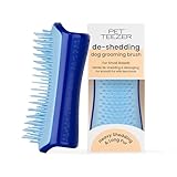 Tangle Teezer Pet Teezer Fellpflegebürste für kleine Hunde – Hundebürste für Trocken- oder Badegebrauch – Die perfekte Bürste für Hunde – Dunkelblau & Hellblau